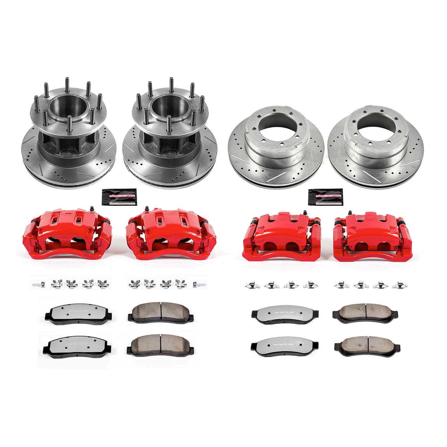 Power Stop KC4034-36 Z36 Extreme Performance Truck And Tow 1-Click Front And Rear Brake Kit With Calipers for 2005-2007 Ford F-350 Super Duty product image
