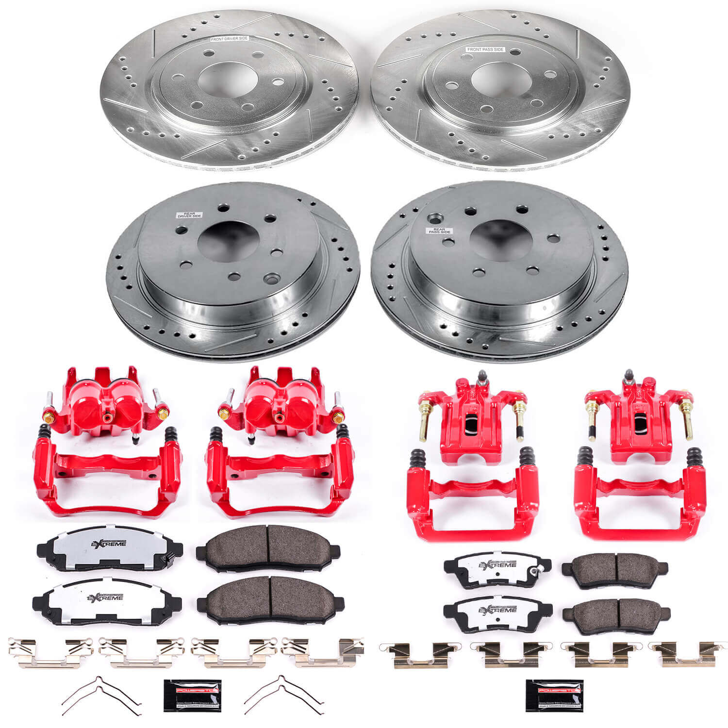 Power Stop KC4062-36 Z36 Extreme Performance Truck And Tow 1-Click Front And Rear Brake Kit With Calipers for 2005-2015 Nissan Frontier 4 product image