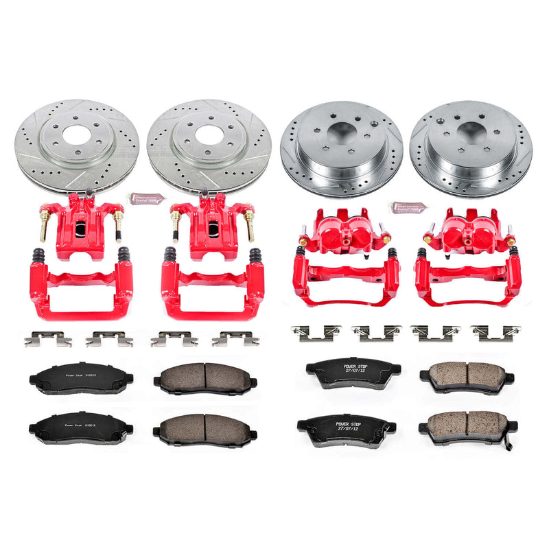 Power Stop KC4062 Z23 Evolution Sport Performance 1-Click Brake Kit With Calipers (Front And Rear) for 2005-2015 Nissan Frontier 4 product image
