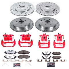 Power Stop KC4063-36 Z36 Extreme Performance Truck And Tow 1-Click Front And Rear Brake Kit With Calipers for 2005-2015 Nissan Frontier product image