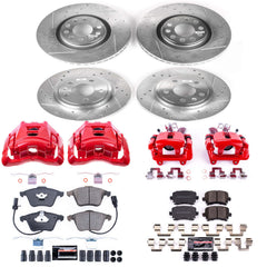 Power Stop KC4065 Z23 Evolution Sport Performance Pad And Rotor Kit With Calipers for 2005-2006 Audi A4 Base product image