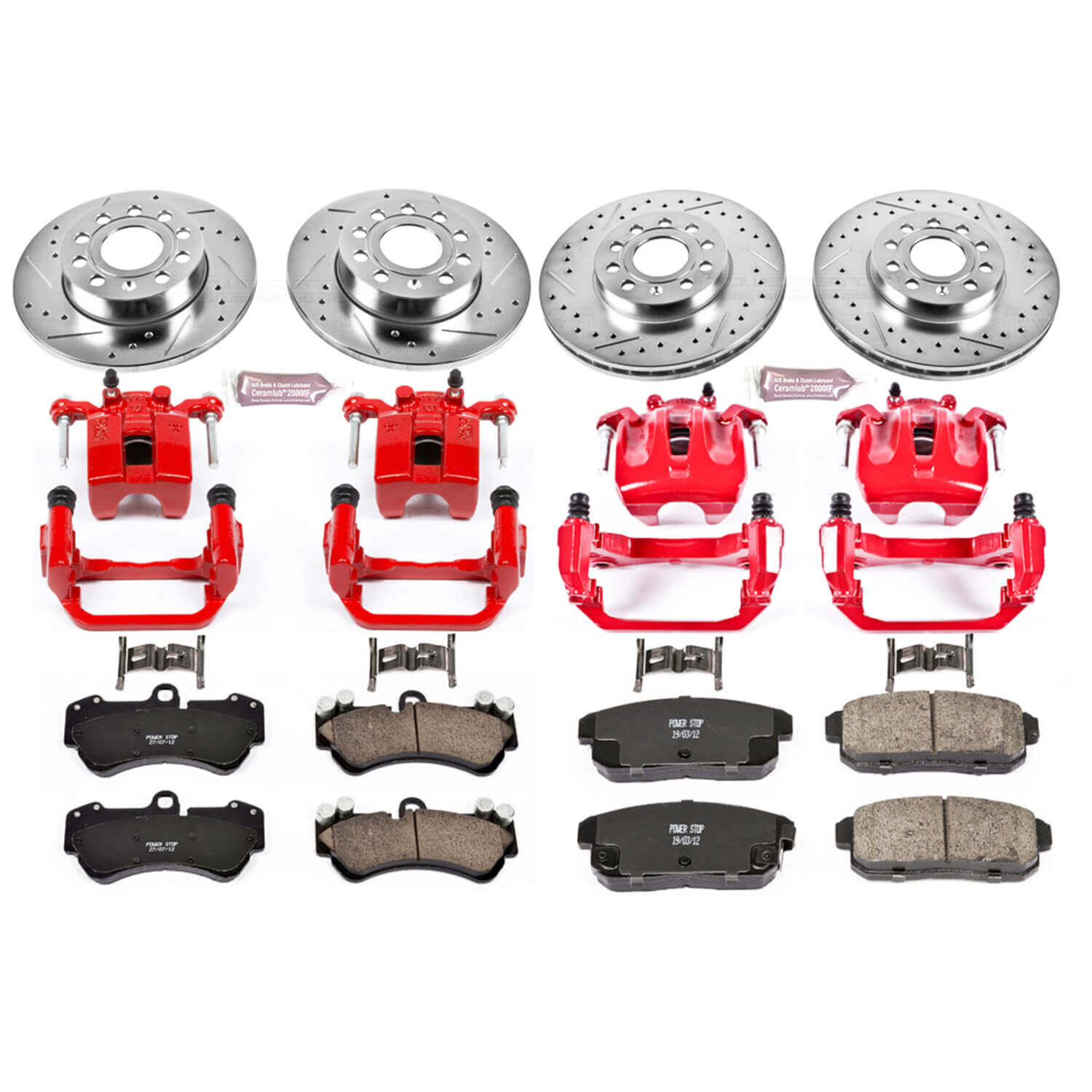 Power Stop KC4068A Z23 Evolution Sport Performance 1-Click Brake Kit With Calipers (Front And Rear) for 2005-2010 Volkswagen Jetta 2.5 product image