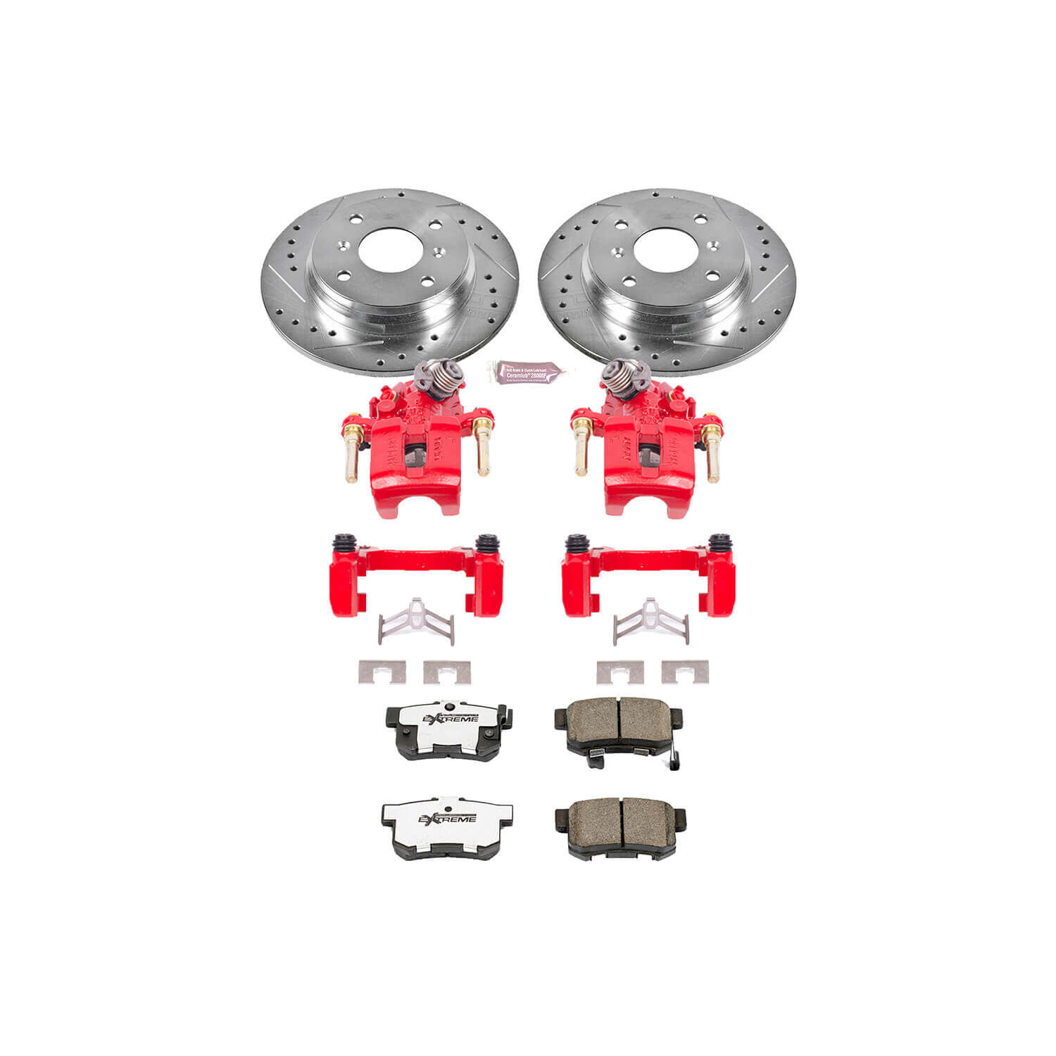 Power Stop KC407-26 Z26 Extreme Street Warrior 1-Click Brake Kit With Calipers (Rear) for 1992-1996 Honda Prelude product image