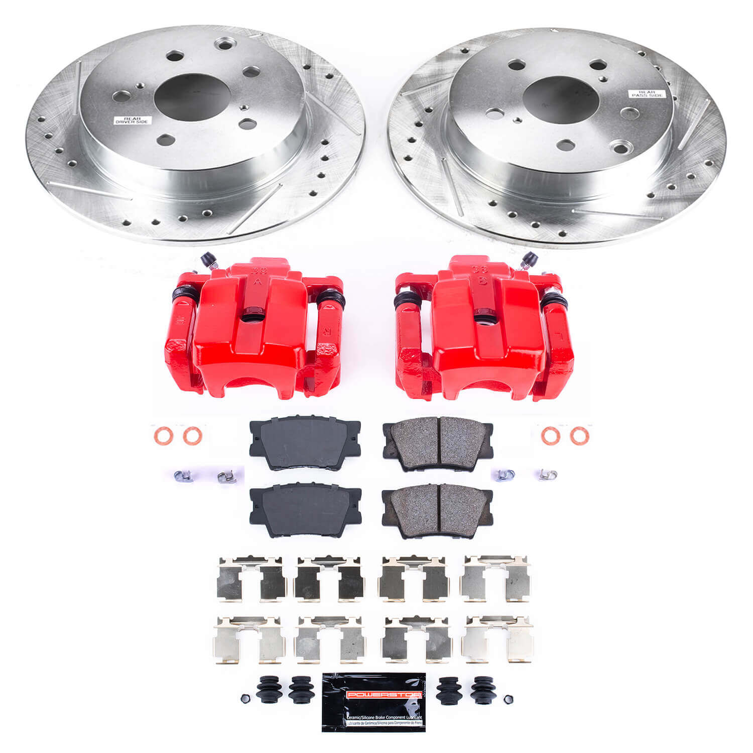 Power Stop KC4070 Z23 Evolution Sport Performance Pad And Rotor Kit With Calipers for 2007-2011 Lexus GS350 Rear Wheel Drive product image