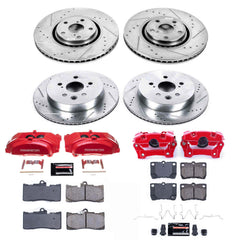 Power Stop KC4071 Z23 Evolution Sport Performance Pad And Rotor Kit With Calipers for 2007-2011 Lexus GS350 All Wheel Drive product image