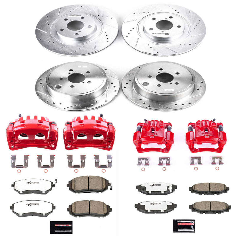 Power Stop KC4077A-26 Z26 Street Warrior 1-Click Pad And Rotor Kit With Calipers for 2010-2012 Subaru Legacy 2.5I, 2.5I Limited, 2.5I Premium product image