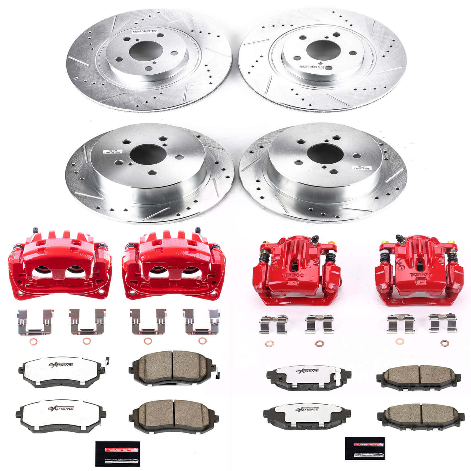Power Stop KC4079-26 Z26 Street Warrior 1-Click Pad And Rotor Kit With Calipers for 2006 Subaru Legacy 2.5I product image