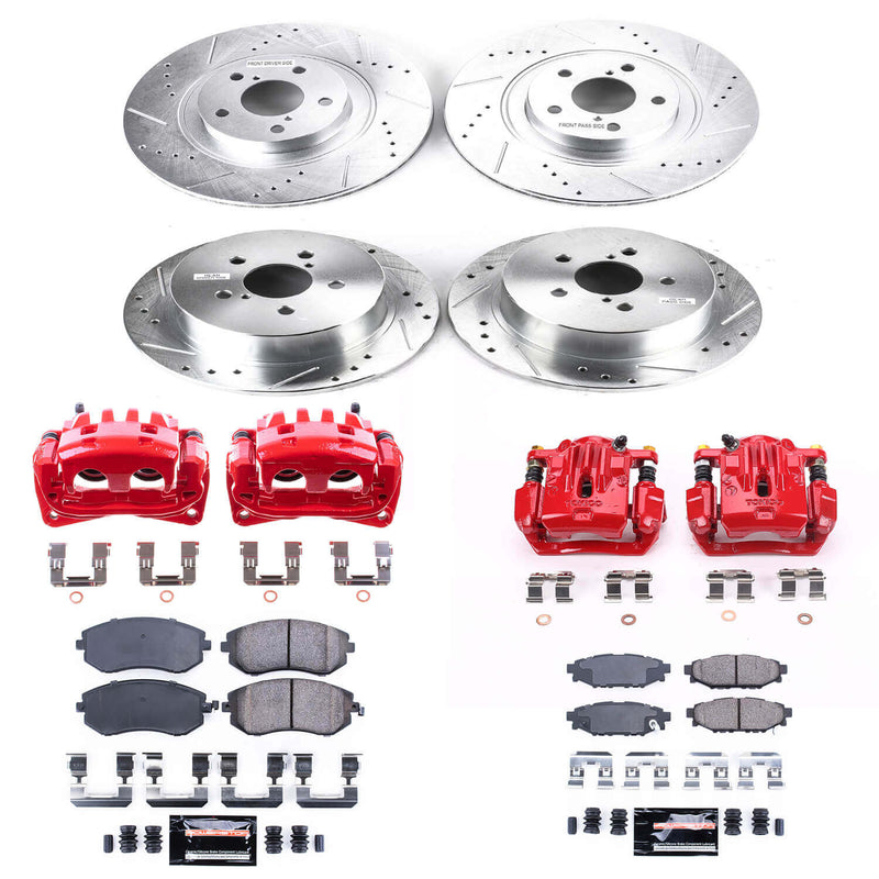 Power Stop KC4079 Z23 Evolution Sport Performance Pad And Rotor Kit With Calipers for 2006 Subaru Legacy 2.5I product image