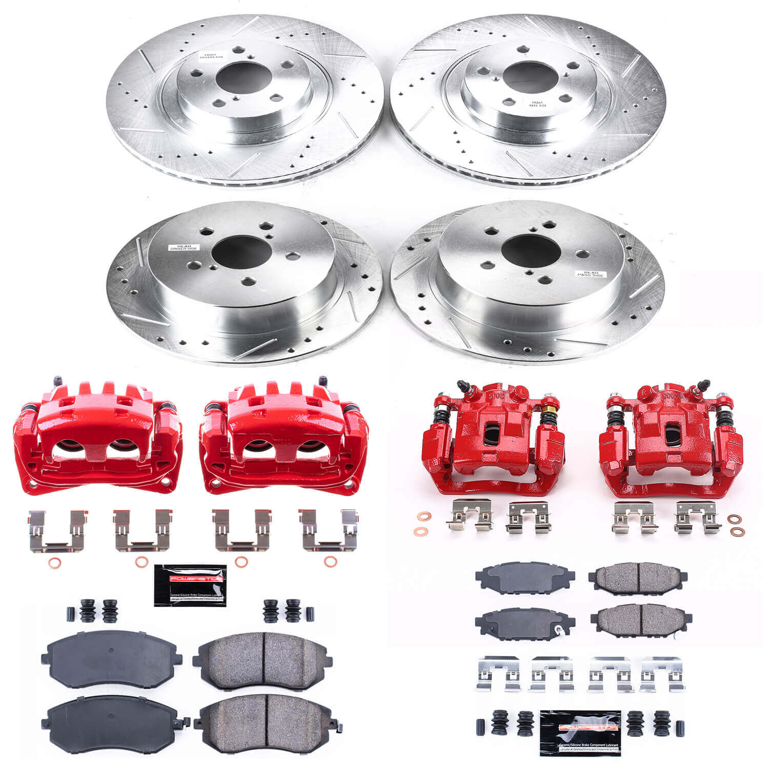 Power Stop KC4081 Z23 Evolution Sport Front And Rear Brake Kit for 2005 Subaru Legacy I, Limited product image