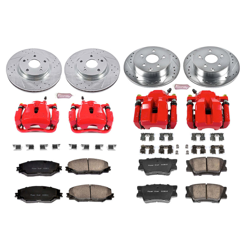 Power Stop KC4101 Z23 Evolution Sport Performance 1-Click Brake Kit With Calipers (Front And Rear) for 2006-2012 Toyota RAV4 product image
