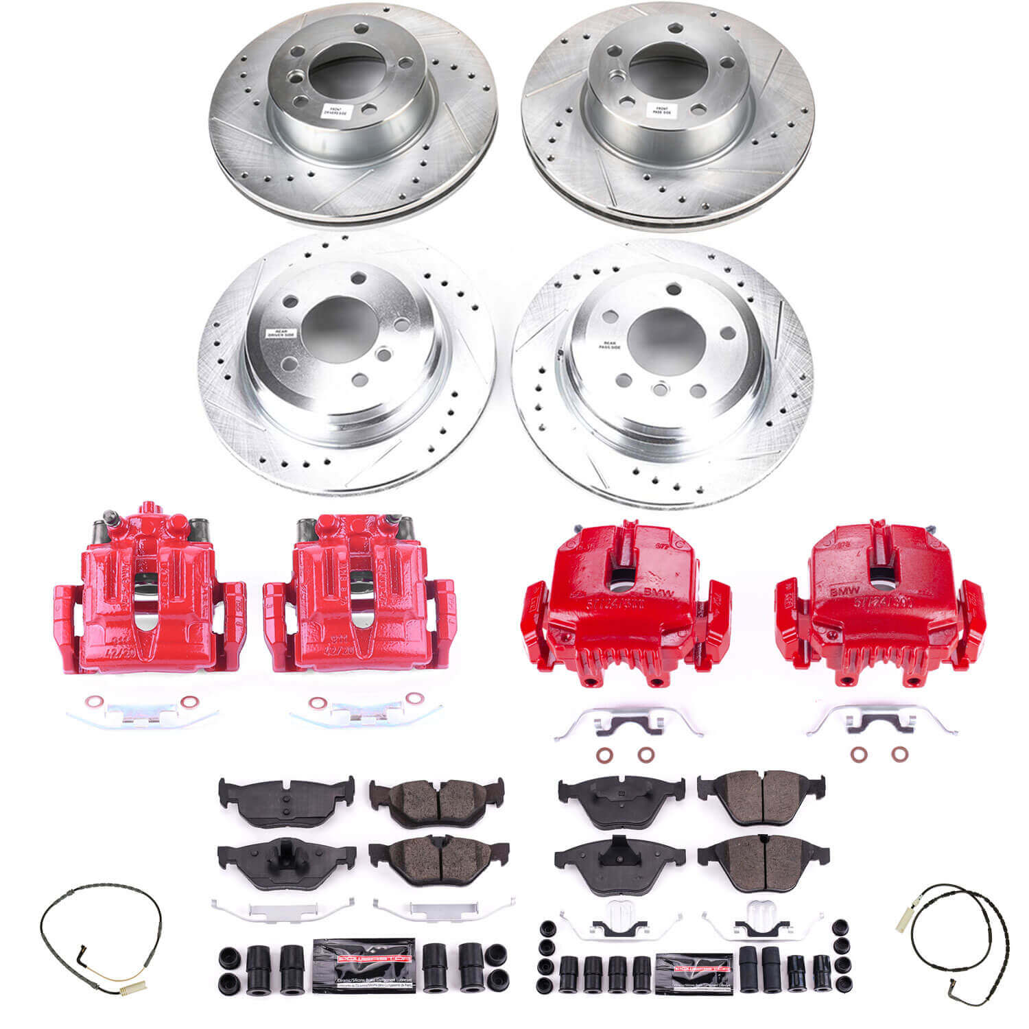 Power Stop KC4102 Z23 Evolution Sport Performance Pad And Rotor Kit With Calipers for 2007 BMW 328Xi Sedan (4 Door), Station Wagon product image