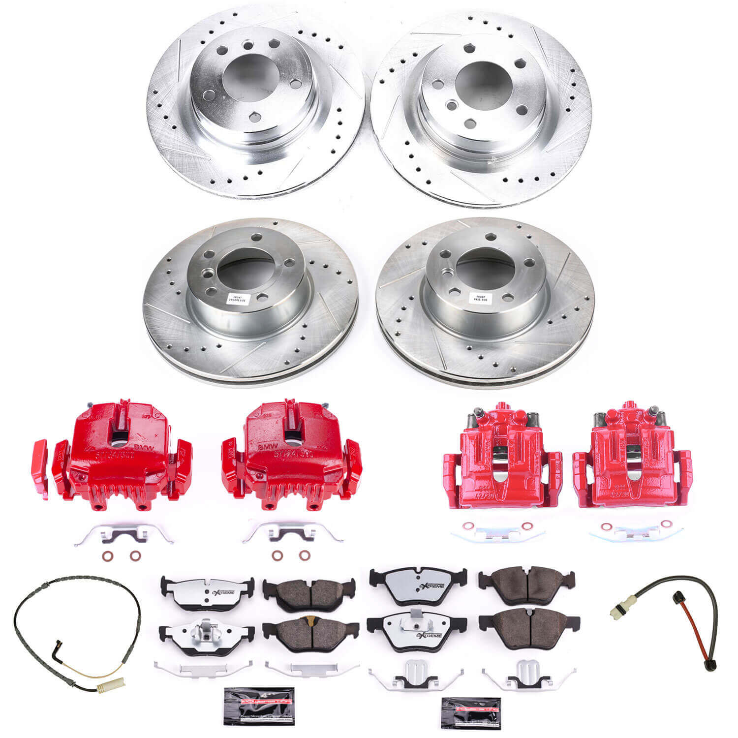 Power Stop KC4103-26 Z26 Street Warrior 1-Click Pad And Rotor Kit With Calipers for 2007 BMW 328I Convertible, Station Wagon product image