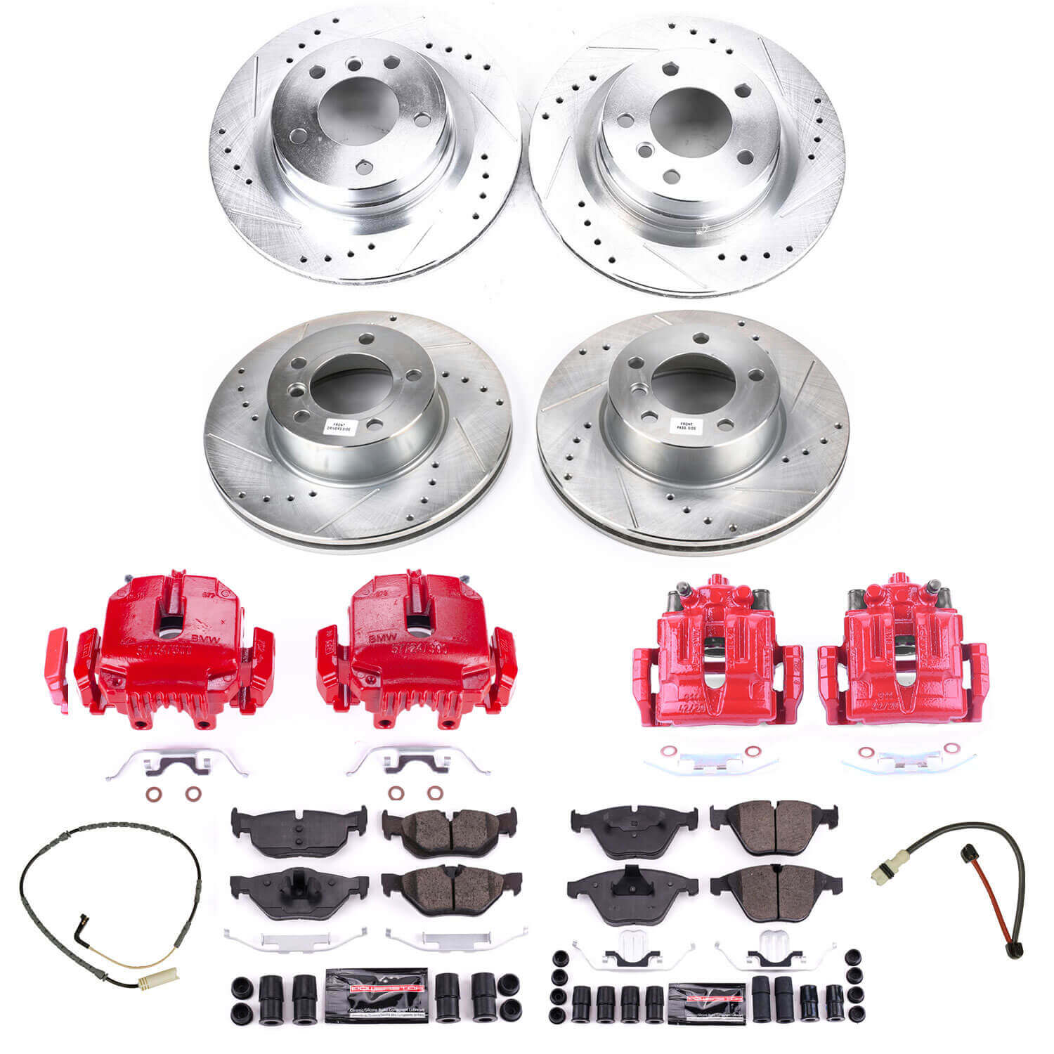 Power Stop KC4103 Z23 Evolution Sport Performance Pad And Rotor Kit With Calipers for 2007 BMW 328I Convertible, Station Wagon product image