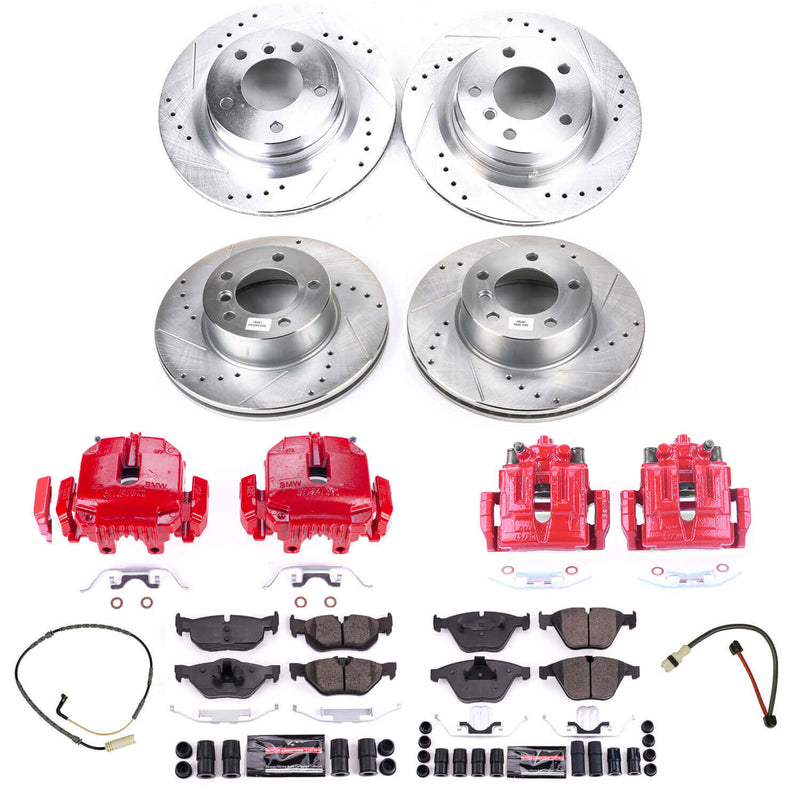 Power Stop KC4103 Z23 Evolution Sport Performance Pad And Rotor Kit With Calipers for 2007 BMW 328I Convertible, Station Wagon product image