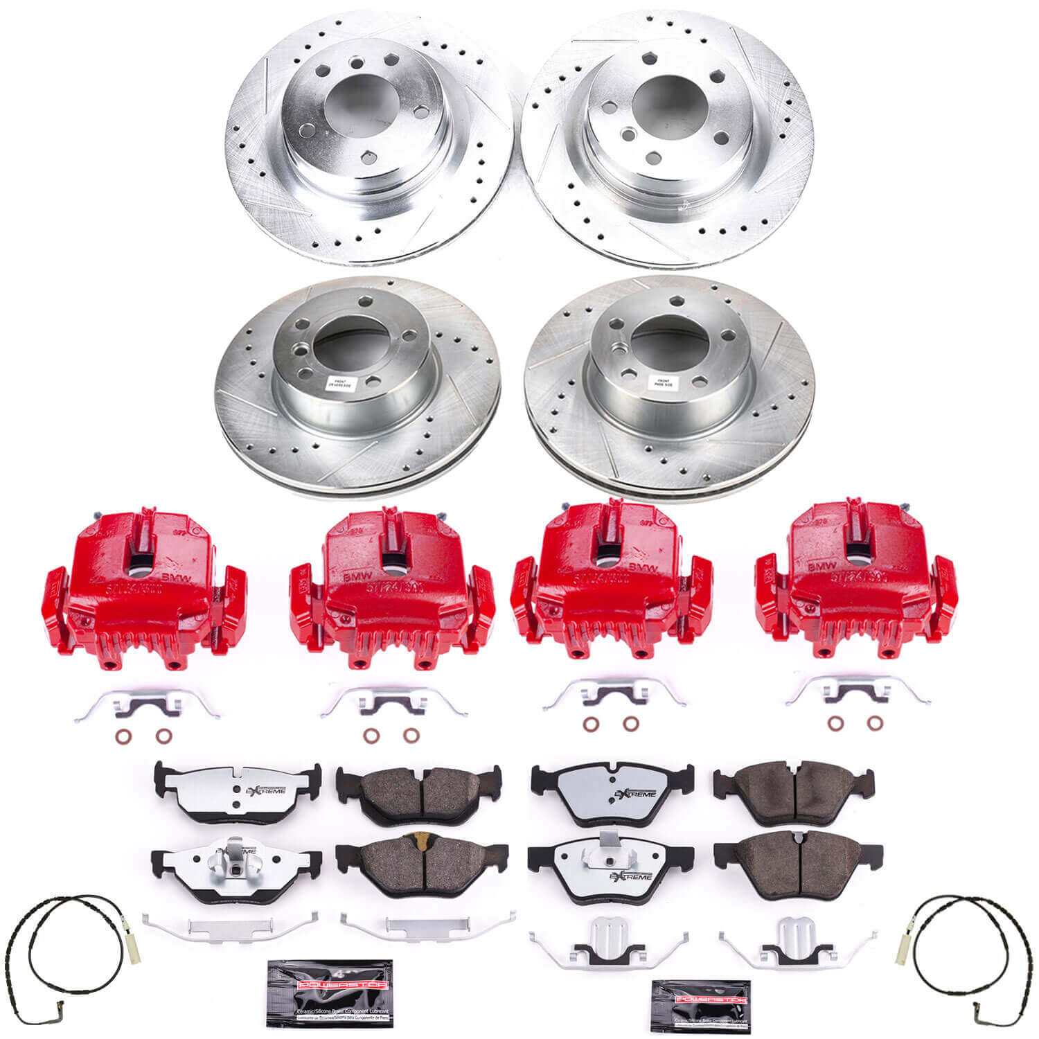 Power Stop KC4106-26 Z26 Street Warrior 1-Click Pad And Rotor Kit With Calipers for 2007 BMW 328I Coupe (2 Door), Sedan (4 Door) product image
