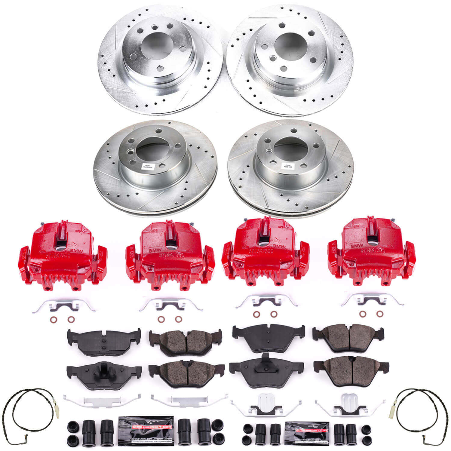 Power Stop KC4106 Z23 Evolution Sport Performance Pad And Rotor Kit With Calipers for 2007 BMW 328I Coupe (2 Door), Sedan (4 Door) product image