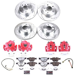 Power Stop KC4107-26 Z26 Street Warrior 1-Click Front And Rear Brake Kit With Calipers for 2008-2010 BMW 328I Coupe (2 Door) product image