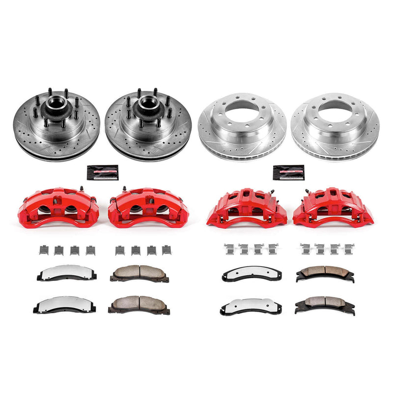 Power Stop KC4131-36 - Z36 Extreme Performance Truck And Tow 1-Click Front And Rear Brake Kit With Calipers vehicle fitment brake part