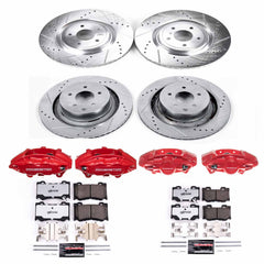 Power Stop KC4138A-26 Z26 Street Warrior 1-Click Front And Rear Brake Kit With Calipers for 2008-2019 INFINITI G37 Sport product image