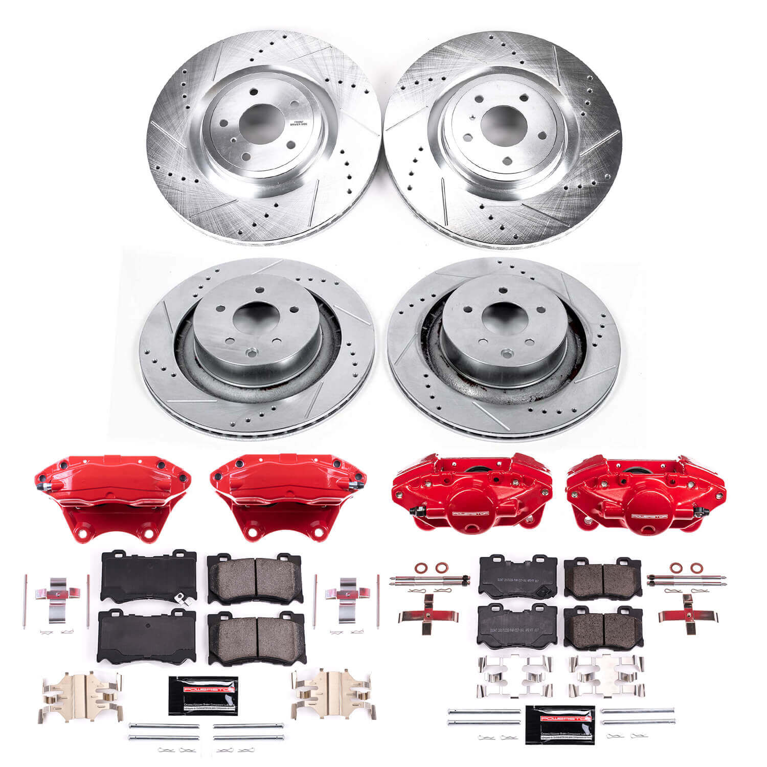 Power Stop KC4138B Front And Rear Z23 Evolution Sport Performance 1-Click Pad And Rotor Kit With Calipers for 2009 Nissan 350Z product image