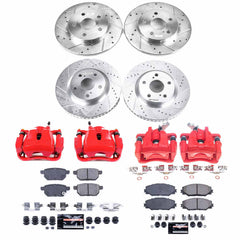 Power Stop KC4142 Front And Rear Z23 Evolution Sport Performance Pad And Rotor Kit With Calipers for 2009-2010 Pontiac Vibe Base product image