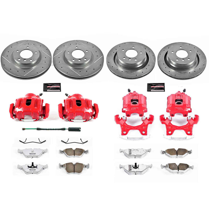 Power Stop KC4229-26 - Z26 Extreme Street Warrior 1-Click Brake Kit With Calipers (Front And Rear) vehicle fitment brake part