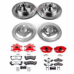 Power Stop KC4338-26 Z26 Street Warrior 1-Click Front And Rear Brake Kit With Calipers for 1994-1996 Chevrolet Impala product image