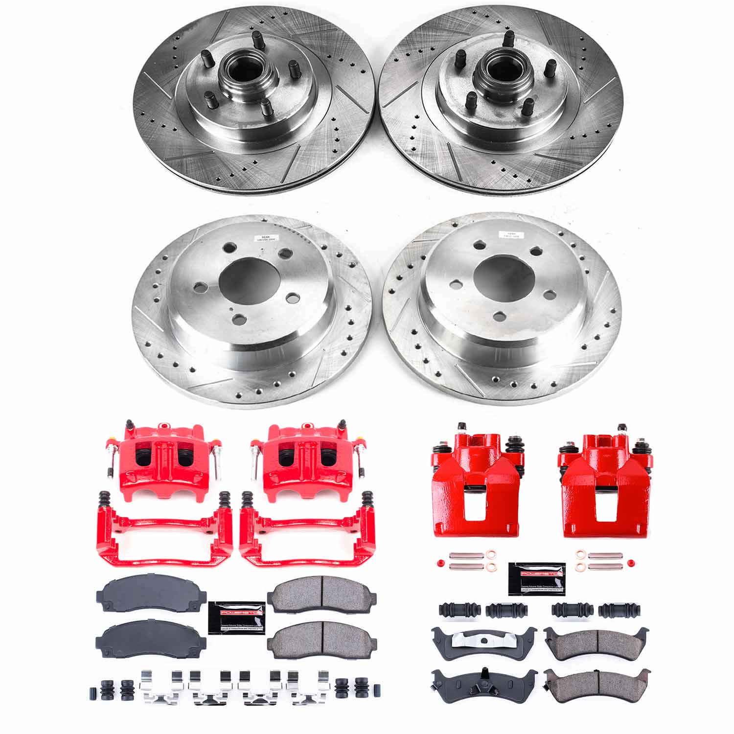 Power Stop KC4356 Z23 Evolution Sport Performance 1-Click Brake Kit With Calipers (Front And Rear) for 2001-2002 Ford Explorer Sport product image