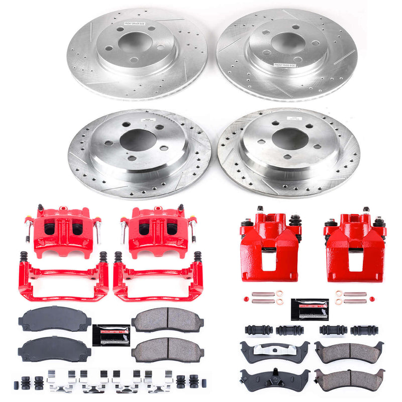 Power Stop KC4357 Z23 Evolution Sport Performance 1-Click Brake Kit With Calipers (Front And Rear) for 2001-2002 Ford Explorer Sport 4 product image