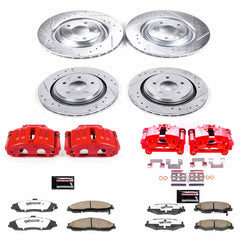 Power Stop KC4400-26 Front And Rear Z26 Extreme Street Warrior 1-Click Pad And Rotor Kit With Calipers for 2005 Chevrolet Corvette product image