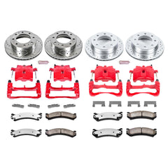 Power Stop KC4423-36 Z36 Extreme Performance Truck And Tow 1-Click Brake Kit With Calipers (Front And Rear) for 2004 Chevrolet Silverado 2500 Hd product image