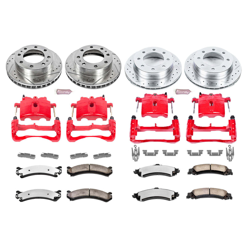 Power Stop KC4426-36 Z36 Extreme Performance Truck And Tow 1-Click Brake Kit With Calipers (Front And Rear) for 2003-2005 Chevrolet Silverado 1500 Hd product image