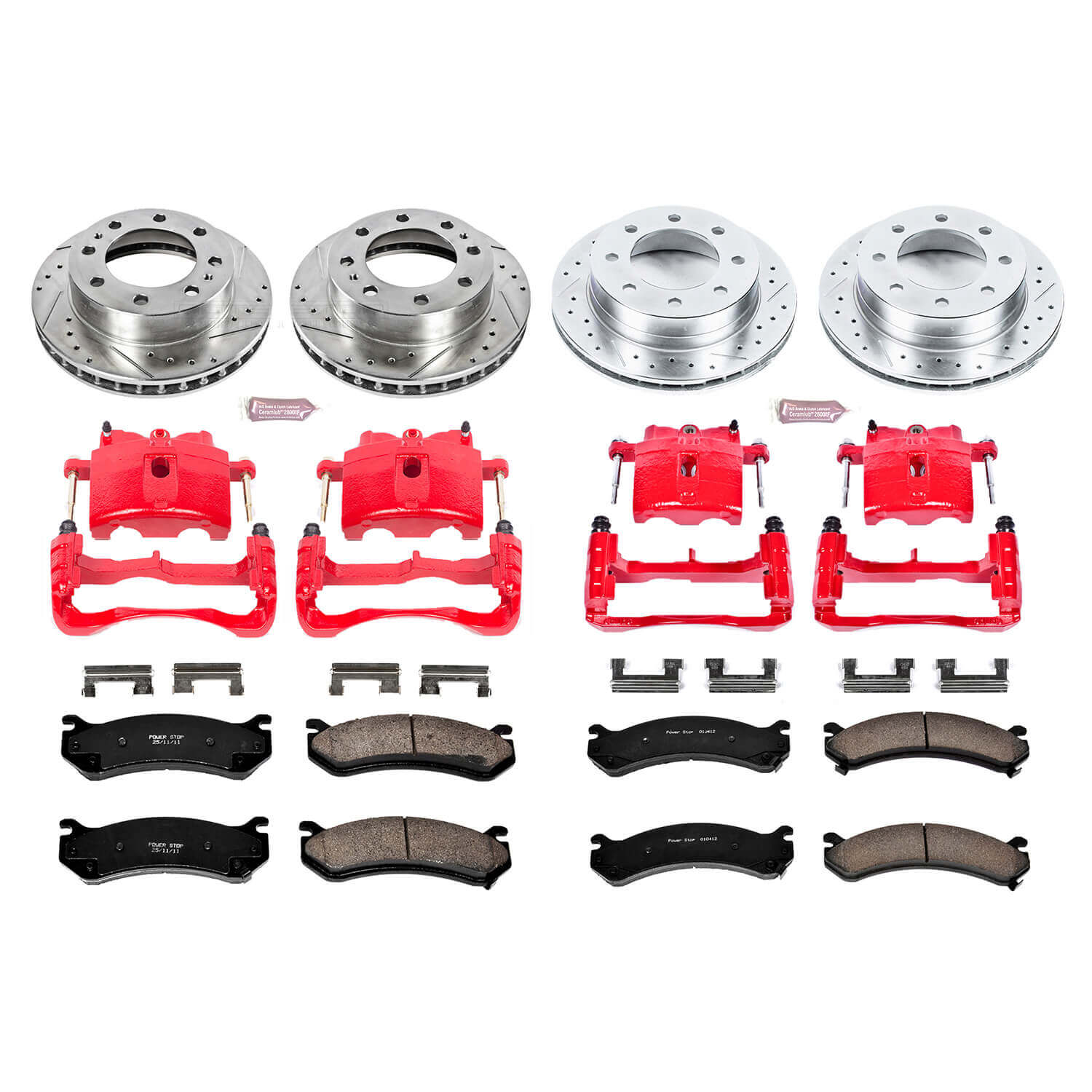 Power Stop KC4426 Z23 Evolution Sport Performance 1-Click Brake Kit With Calipers (Front And Rear) for 2003-2005 Chevrolet Silverado 1500 Hd product image