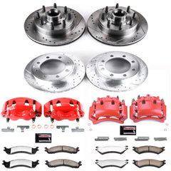 Power Stop KC4434-36 Z36 Extreme Performance Truck And Tow 1-Click Front And Rear Brake Kit With Calipers for 2007 Ford E-150 product image