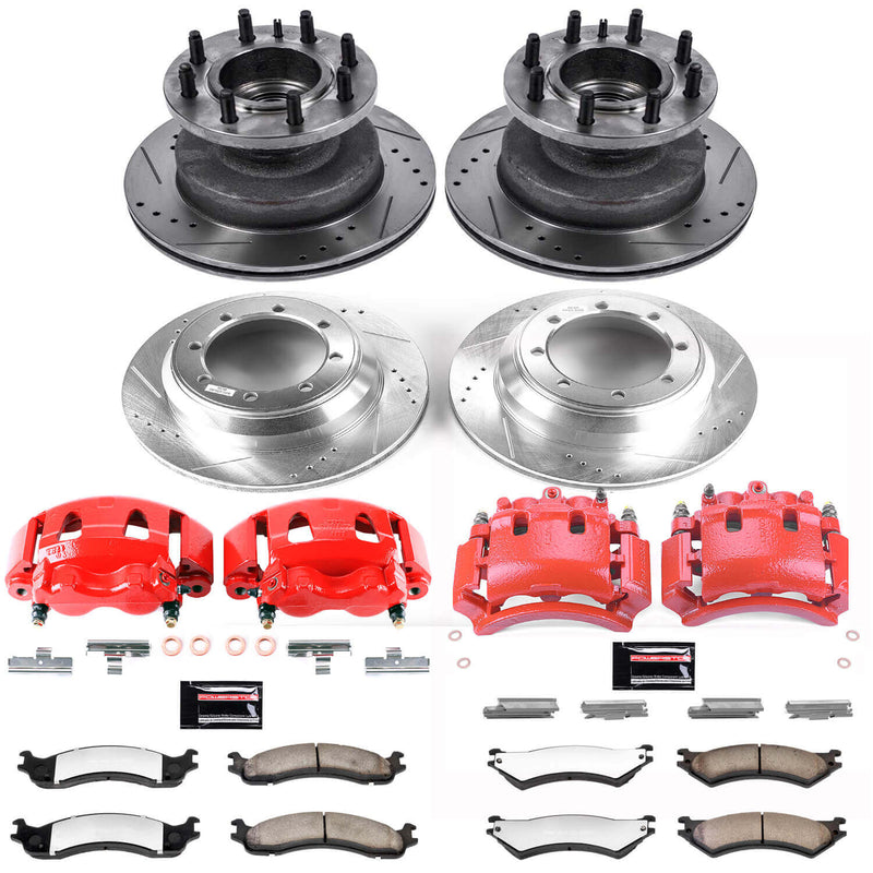 Power Stop KC4435-36 Z36 Extreme Performance Truck And Tow 1-Click Front And Rear Brake Kit With Calipers for 2003-2005 Ford E-350 Club Wagon product image