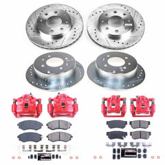 Power Stop KC4444 Front And Rear Z23 Evolution Sport Performance 1-Click Pad And Rotor Kit With Calipers for 1999-2001 Hyundai Sonata Rear Disc product image