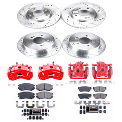 Power Stop KC4448 Z23 Evolution Sport Performance Pad And Rotor Kit With Calipers for 2005-2009 Hyundai Tucson 4 Wheel Drive product image