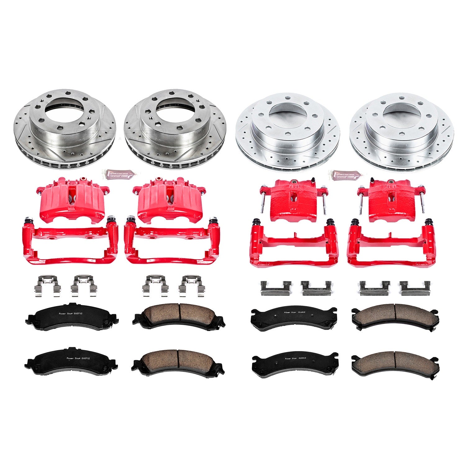 Power Stop KC4454 Z23 Evolution Sport Performance 1-Click Brake Kit With Calipers (Front And Rear) for 2005 Chevrolet Silverado 1500 Hd product image