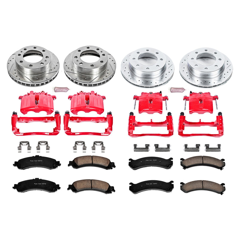 Power Stop KC4454 Z23 Evolution Sport Performance 1-Click Brake Kit With Calipers (Front And Rear) for 2005 Chevrolet Silverado 1500 Hd product image