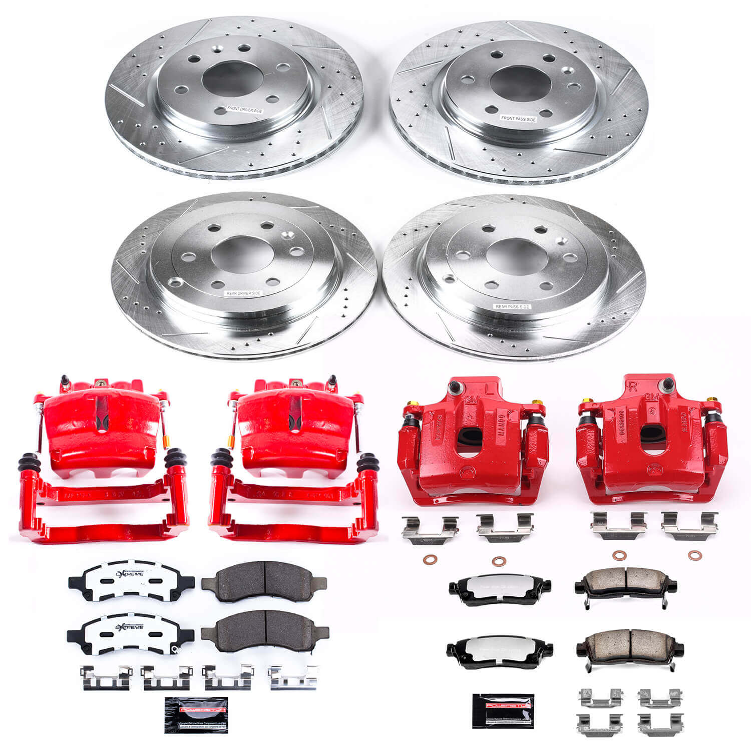 Power Stop KC4466-36 Z36 Extreme Performance Truck And Tow 1-Click Front And Rear Brake Kit With Calipers for 2007-2017 Buick Enclave product image