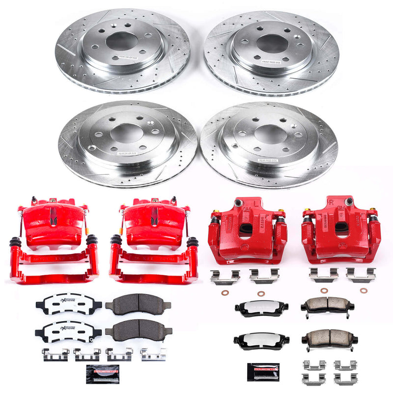 Power Stop KC4466-36 Z36 Extreme Performance Truck And Tow 1-Click Front And Rear Brake Kit With Calipers for 2007-2017 Buick Enclave product image