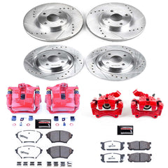 Power Stop KC4468-26 Z26 Extreme Street Warrior 1-Click Brake Kit With Calipers (Front And Rear) for 2001-2005 Mazda Miata / MX-5 product image