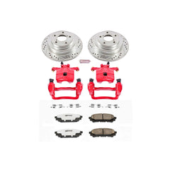 Power Stop KC447-26 Z26 Extreme Street Warrior 1-Click Brake Kit With Calipers (Rear) for 2003-2008 Saab 9-2X product image