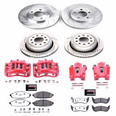 Power Stop KC4486-26 Front And Rear Z26 Extreme Street Warrior 1-Click Pad And Rotor Kit With Calipers for 2003-2011 Lincoln Town Car Sedan (4 Door) product image