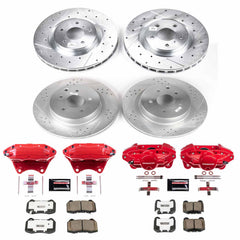 Power Stop KC4488A-26 Front And Rear Z26 Extreme Street Warrior 1-Click Pad And Rotor Kit With Calipers for 2003 Infiniti G35 product image