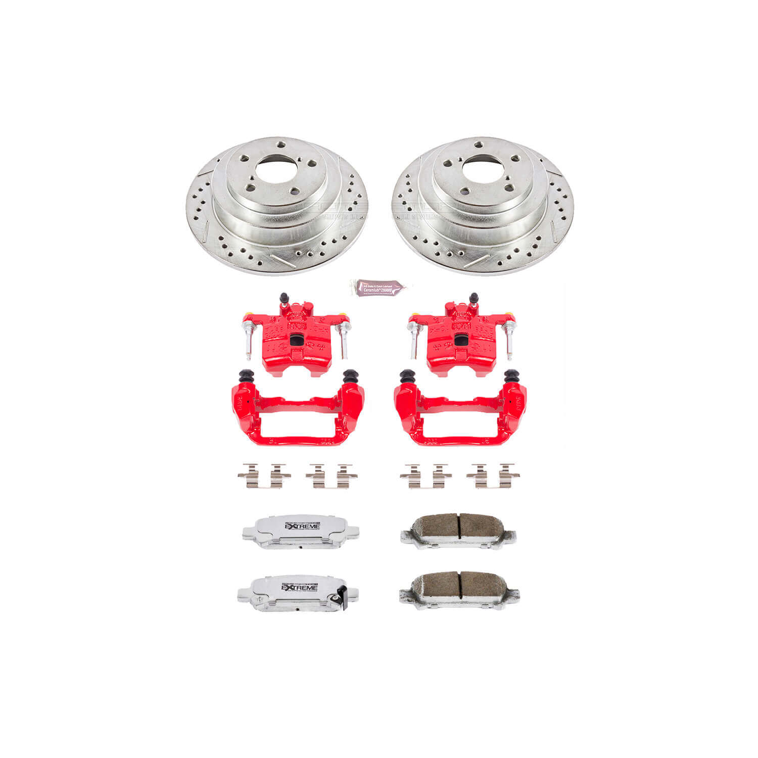 Power Stop KC449-26 Z26 Extreme Street Warrior 1-Click Brake Kit With Calipers (Rear) for 1998-2003 Subaru Forester - product image