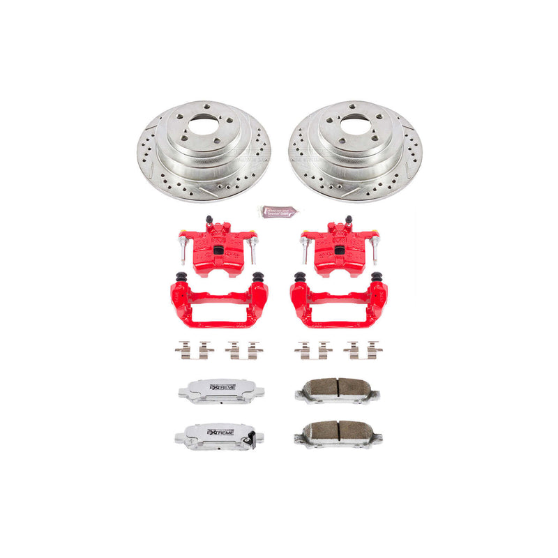 Power Stop KC449-26 Z26 Extreme Street Warrior 1-Click Brake Kit With Calipers (Rear) for 1998-2003 Subaru Forester - product image