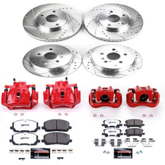 Power Stop KC4531 Z23 Evolution Sport Performance 1-Click Drilled And Slotted Front And Rear Brake Kit With Calipers for 2004-2007 Toyota Highlander product image