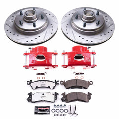 Power Stop KC4535A-26 Front Z26 Extreme Street Warrior 1-Click Pad And Rotor Kit With Calipers for 1977 Cadillac Fleetwood Sedan (4 Door) product image