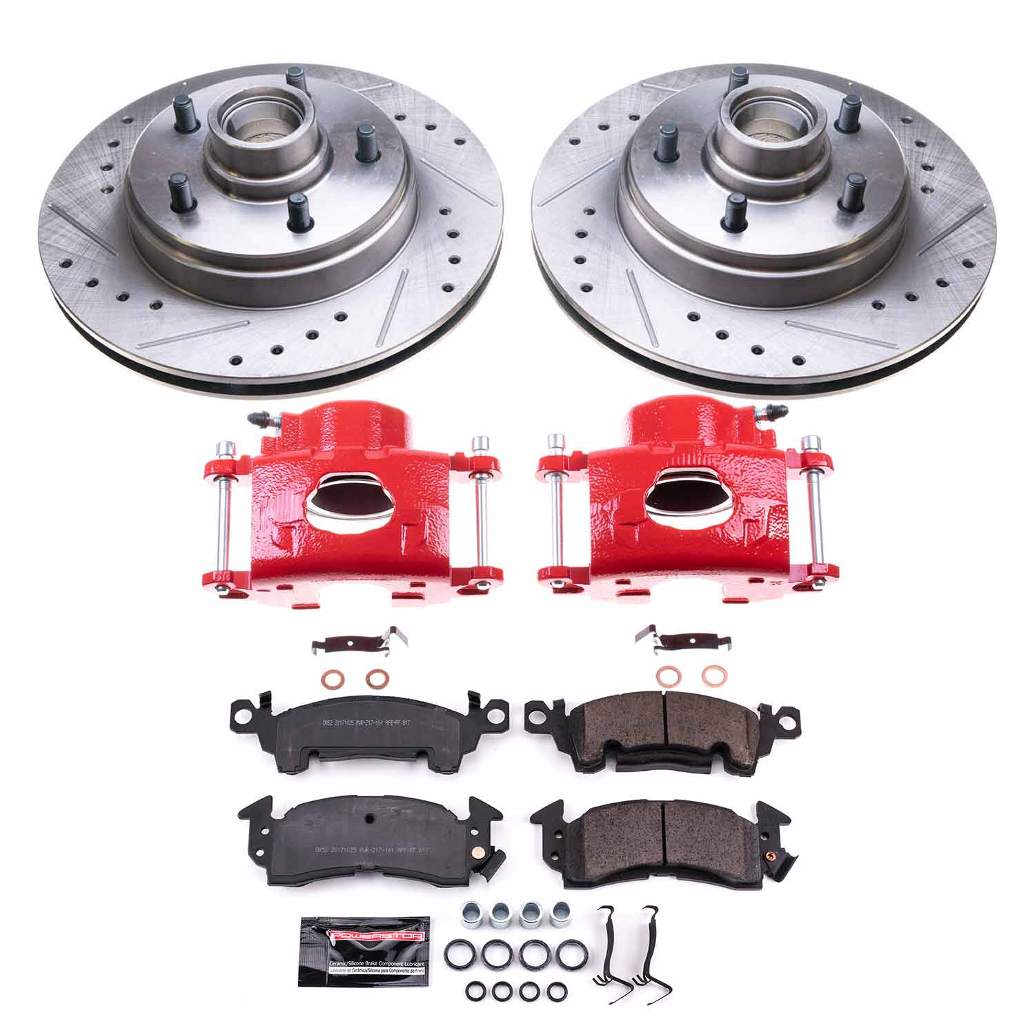 Power Stop KC4535A Front Z23 Evolution Sport Performance 1-Click Pad And Rotor Kit With Calipers for 1977 Cadillac Fleetwood Sedan (4 Door) product image